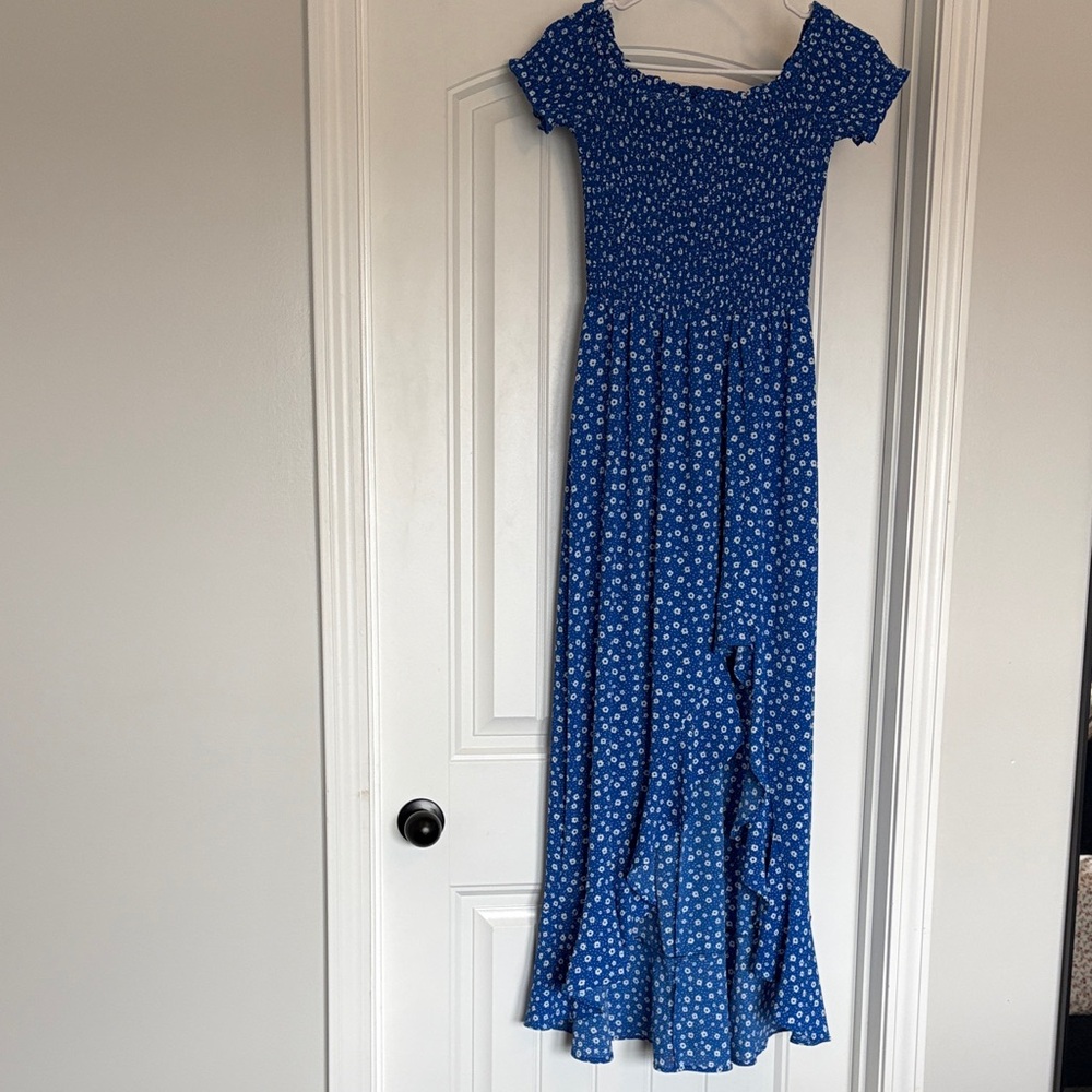 Blue Floral Kids Dress